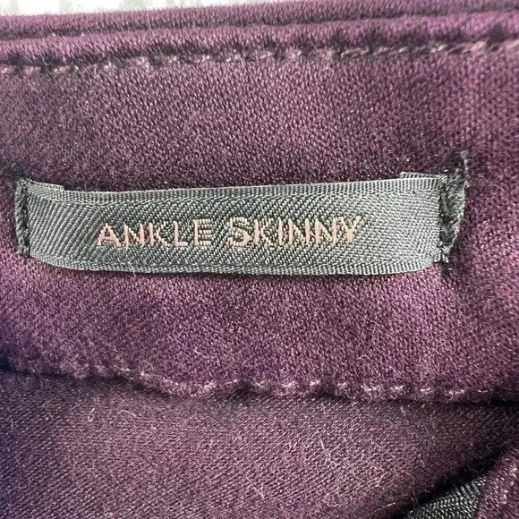 JEN7 by 7 For All Mankind Ankle Skinny Jeans Size 8 Sateen Brushed Purple Hippie - Picture 7 of 16